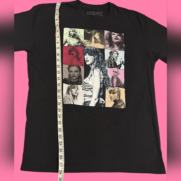 TAYLOR SWIFT The Eras Tour Black Concert T-Shirt Portrait Print | Size Large - Picture 7 of 9